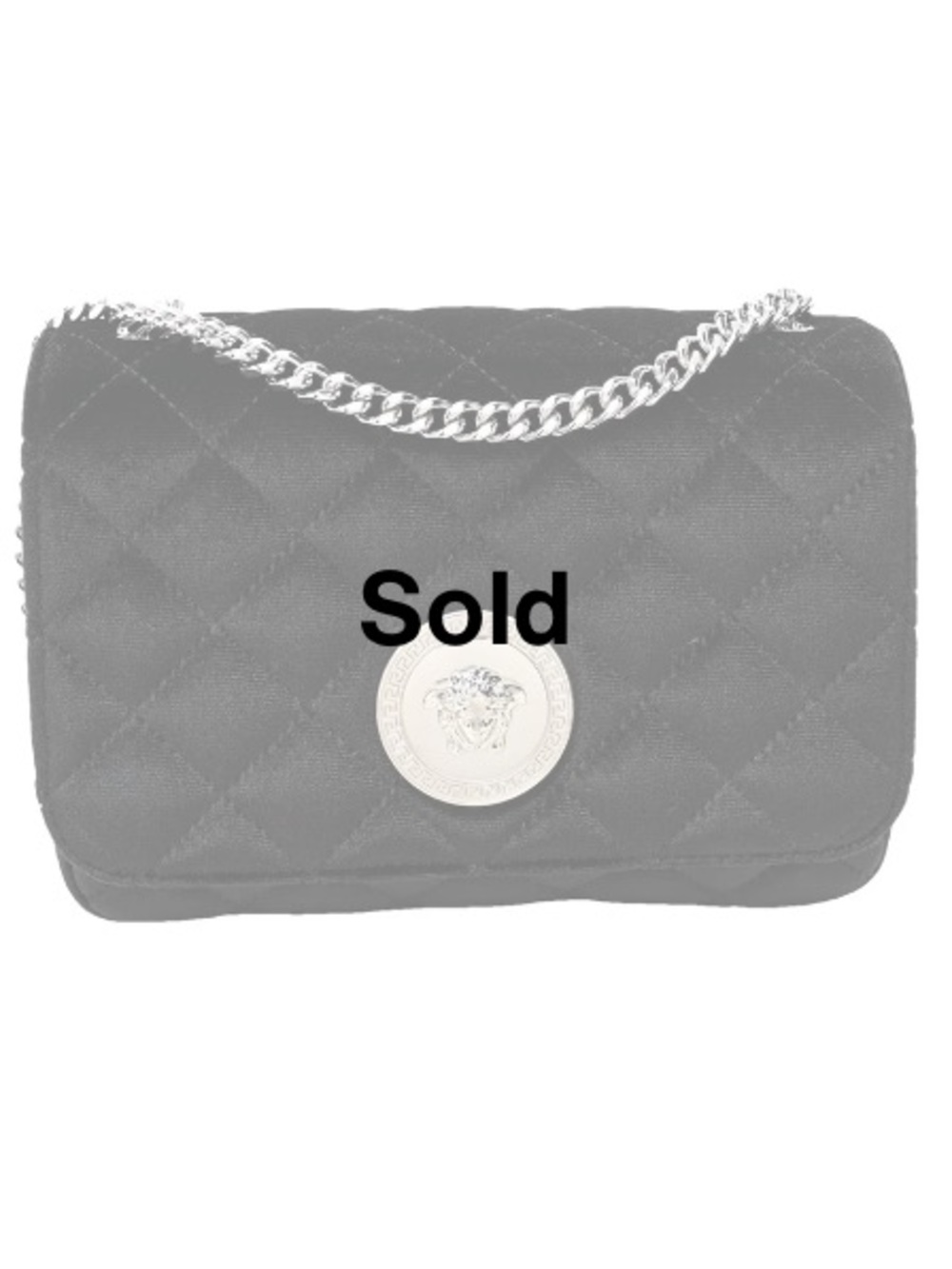 ❌SOLD❌  Versace Velvet Quilted Medusa Chain Crossbody Black small